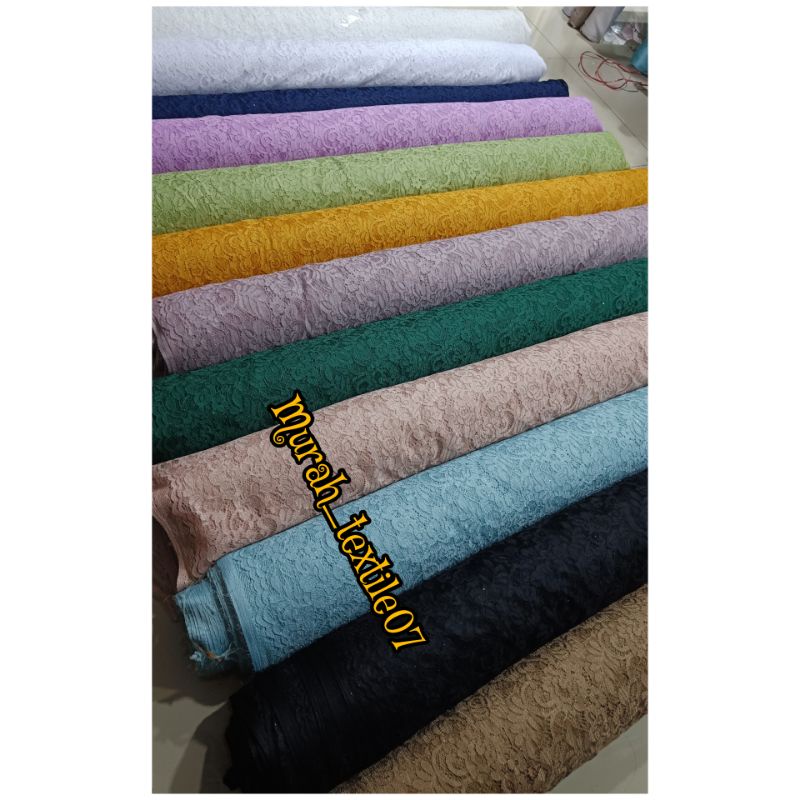 Kain Brokat Cornelly  Non Glitter harga per 0,5 m