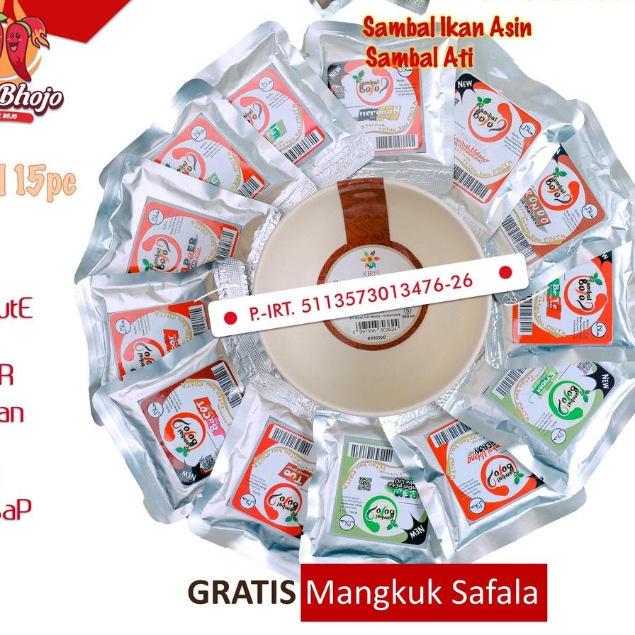 

Promo |KSH|Sambal Bojo Sachet Komplit 16 Varian, Gratis Mangkok Safala/Wooden Spoon