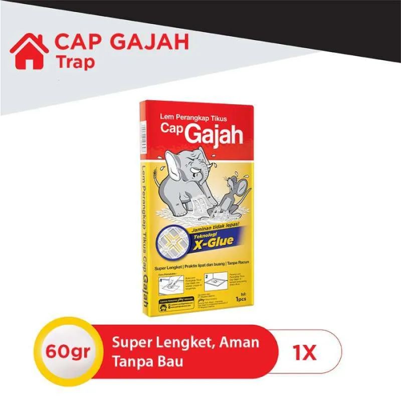 Perangkap Tikus Cap Gajah Lem Tikus X Trap 60gr