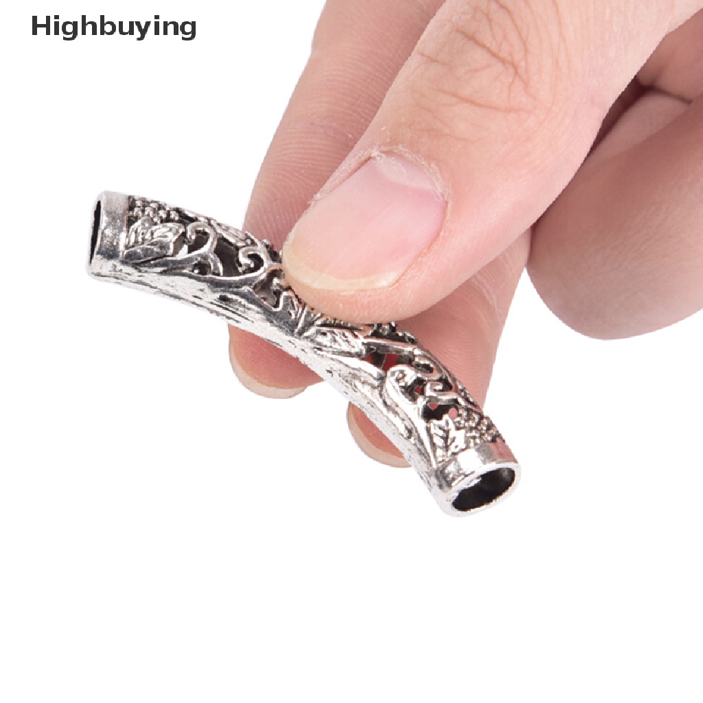 Hbid Viking Jenggot Manik Gimbal Manset Manik-Manik Rambut Perhiasan Celtic Silver Tibet Glory