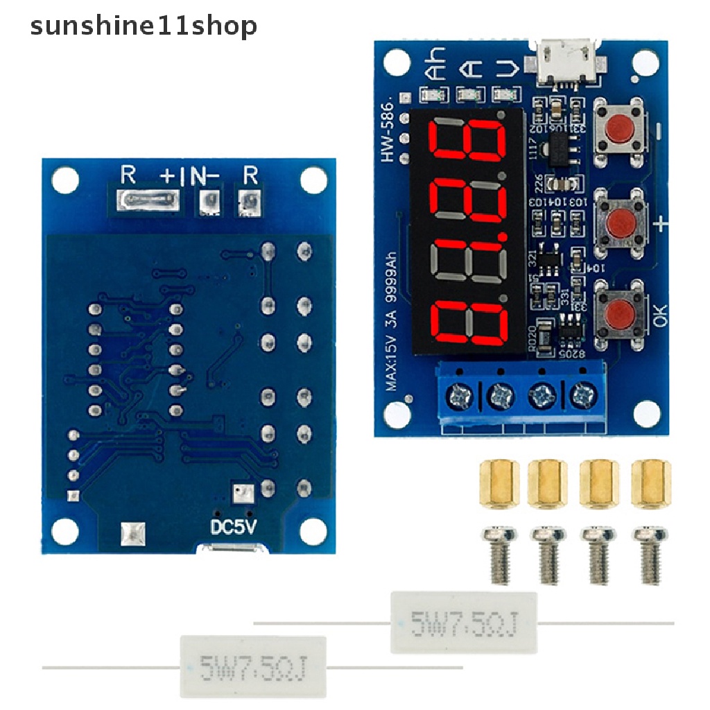 Sho ZB2L3 Tester LED Digital Display 18650batium Lead-Acid Capacity Tester Board Module Modul Papan Tester Kapasitas N