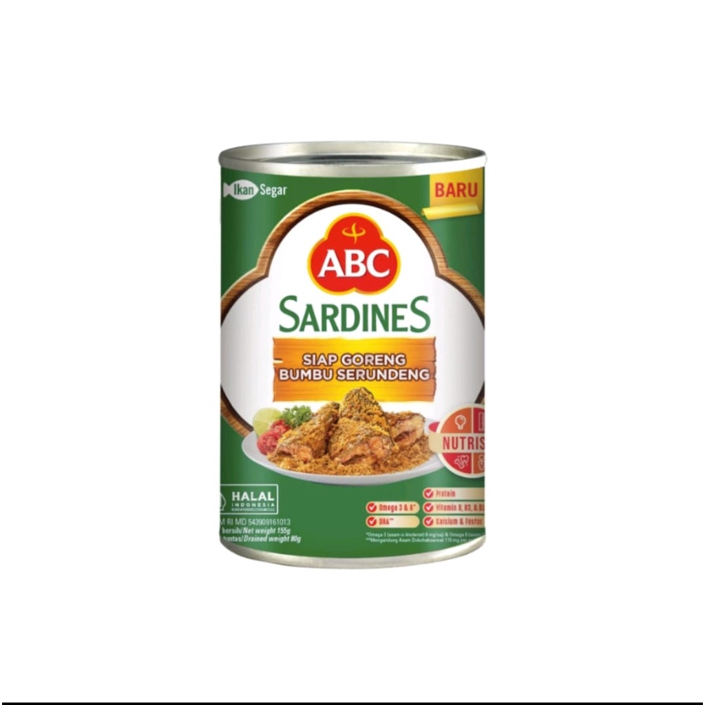 

Sarden ABC Siap Goreng Bumbu Serundeng 155gr