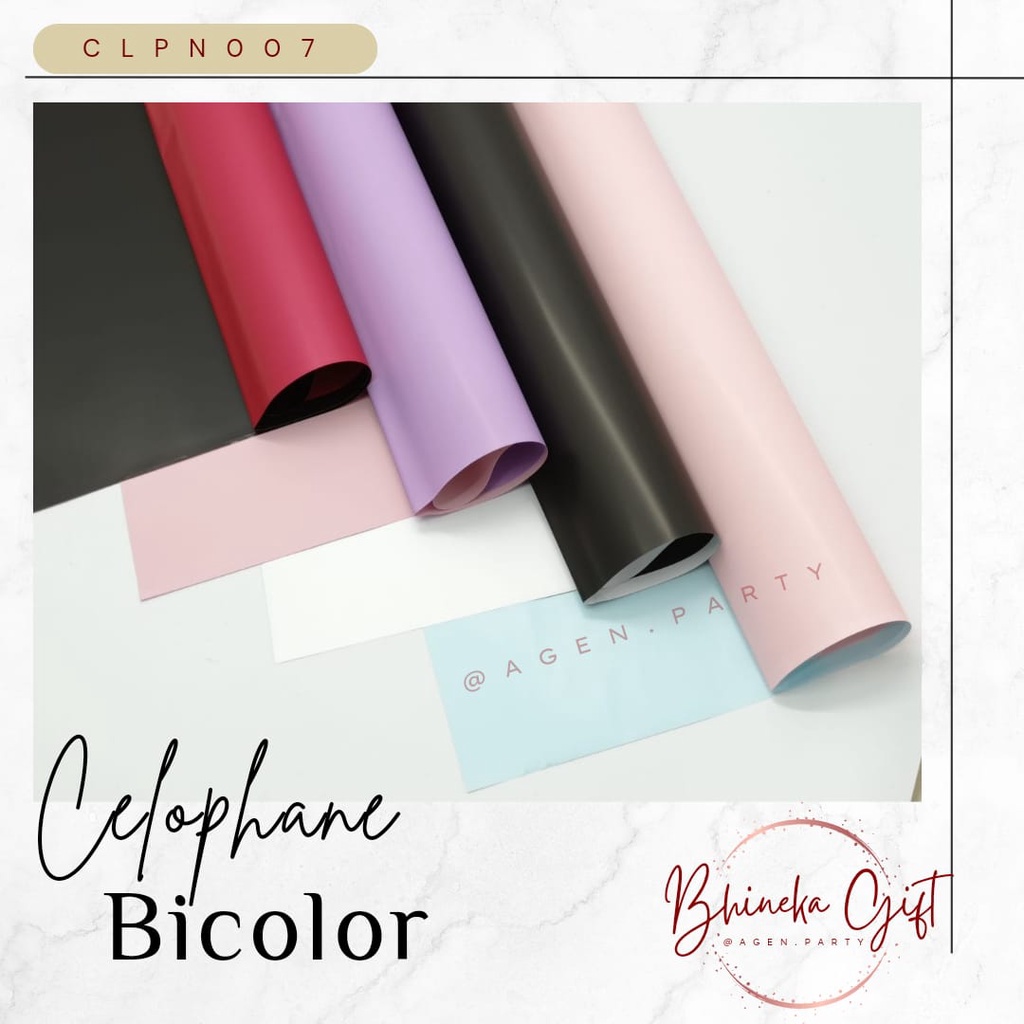 

(20 Lembar) Grosir Cellophane Kertas Buket Bouquete Bicolor CLPN007