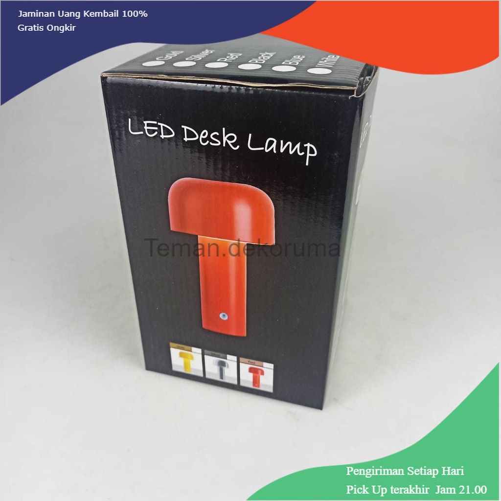 TD - LMP Claeted Lampu Meja Hias LED Model Jamur Rechargeable Tri Color Dimming - CL44