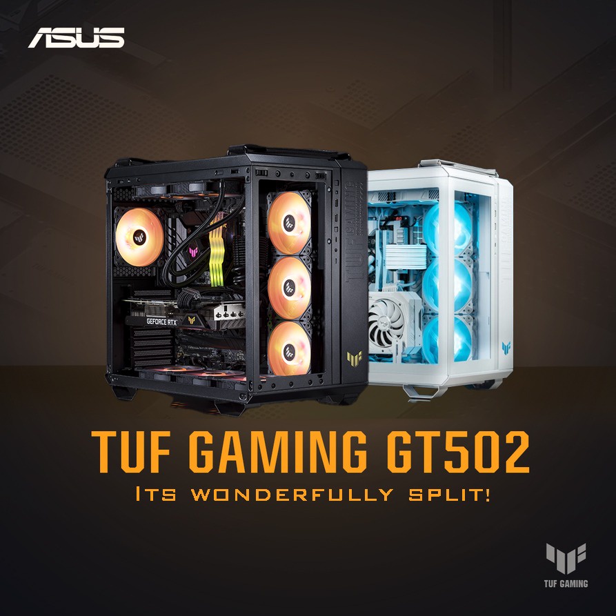 CASE ASUS TUF GAMING GT502 | BLACK / WHITE | CASING MID TOWER ATX