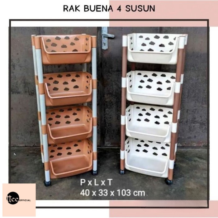 Best Seller Rak Susun 4 Tingkat Buena - Rak Serbaguna