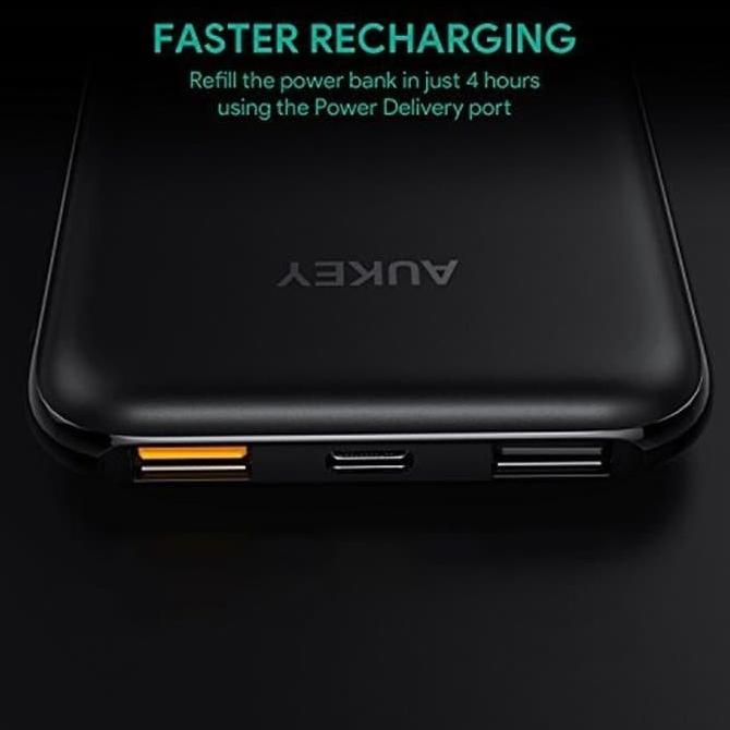 AUKEY PB-Y13 Powerbank Slim 10000mAh QC 3.0 Fast Charging - 500379 powerbank aukey