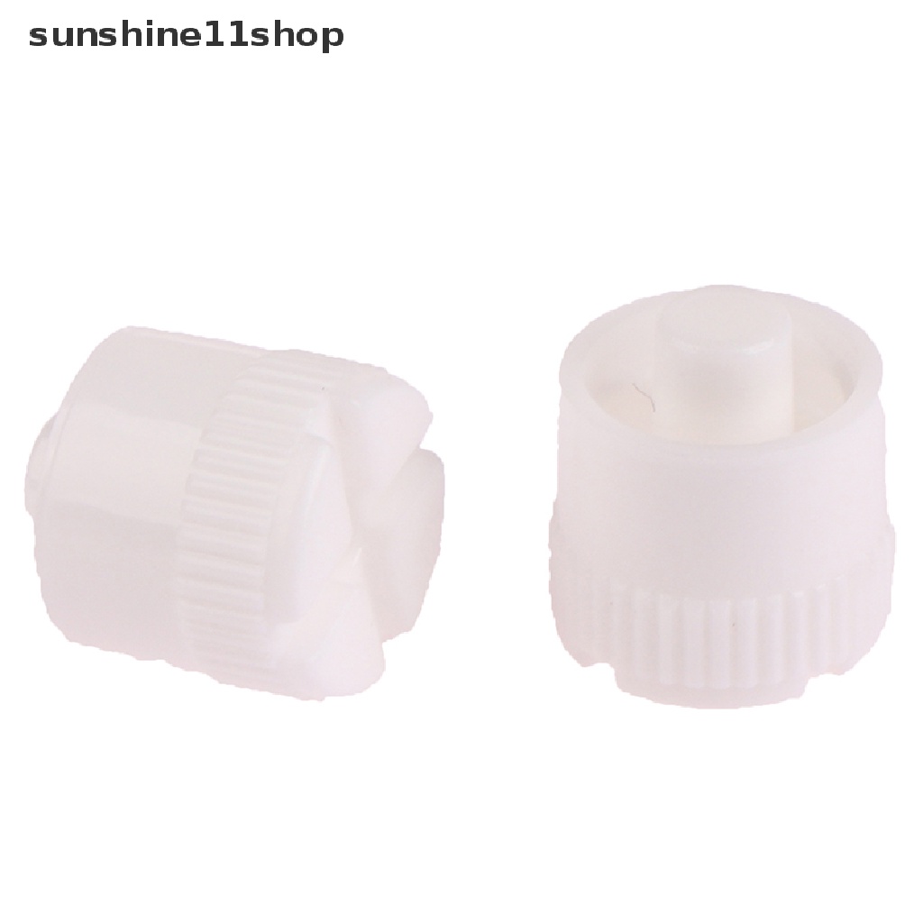 Sho 2Pcs Male Luer Lock Plug Adapter Katup Udara Pipa Dispenser Lem Laras Fitg PP Plastik Konektor End Cap Cover N