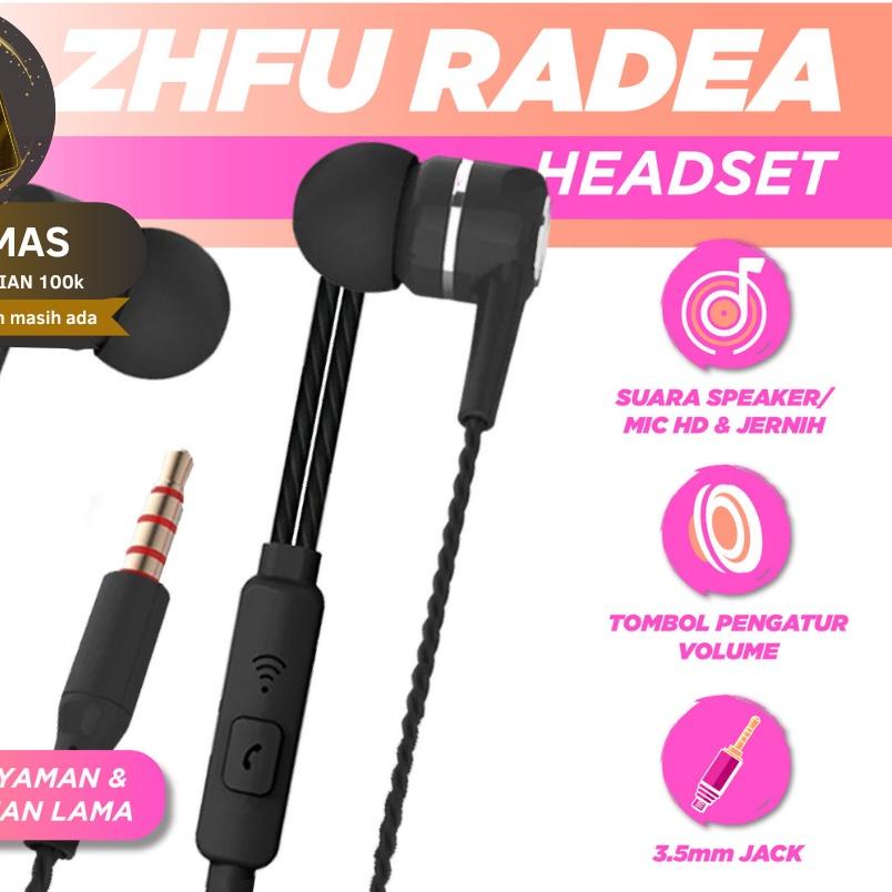 ✮ Zhfu Radea Premium Earphone Headset Handsfree Ultra Bass ○