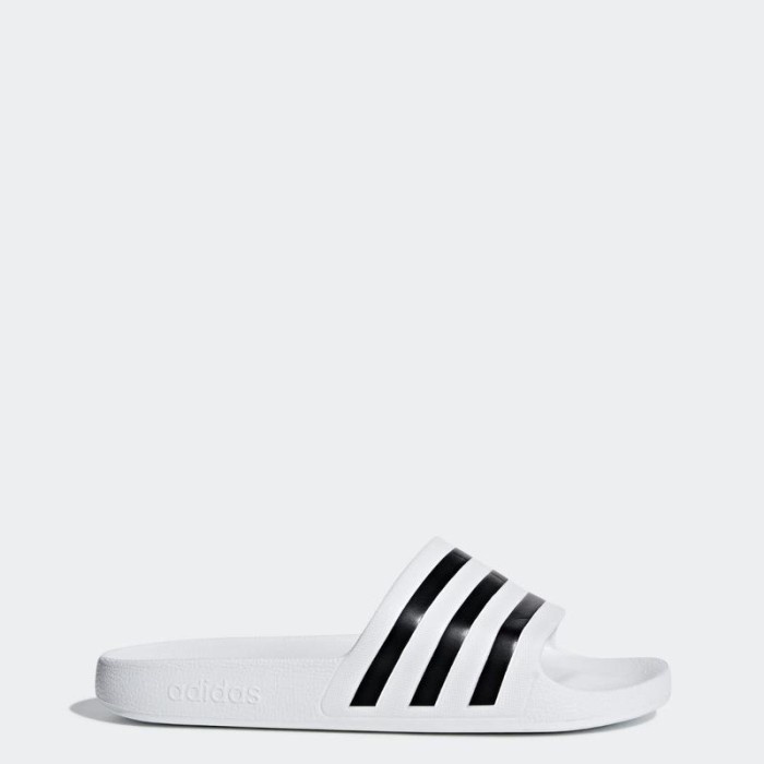 SENDAL ADIDAS ADILETTE AQUA - WHITE BLACK - 40 2/3 100% ORIGINAL