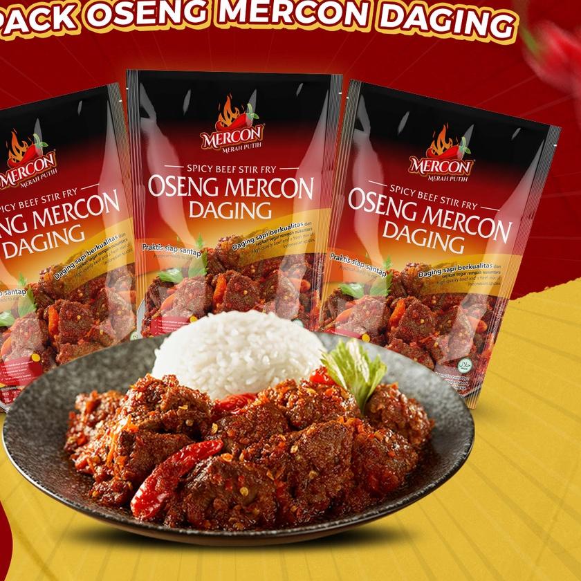 ❈ Mercon Merah Putih - Hemat Combo Bertiga || 3 x Oseng Mercon Daging ✷