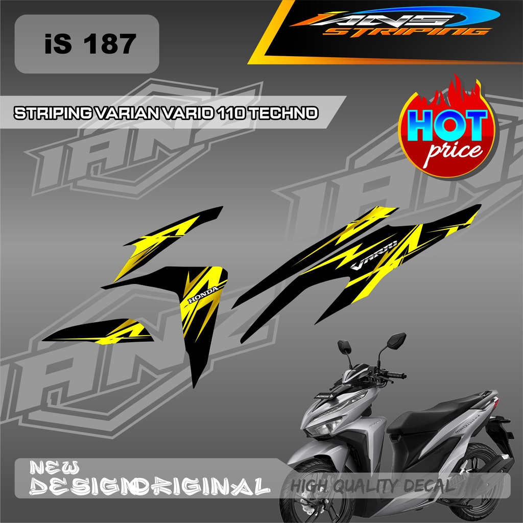 DECAL VARIO STRIPING 110 OLD / HONDA VARIO LIST DECAL BODY SEMI FULL / STIKER KERETA VARIO TECHNO IS187