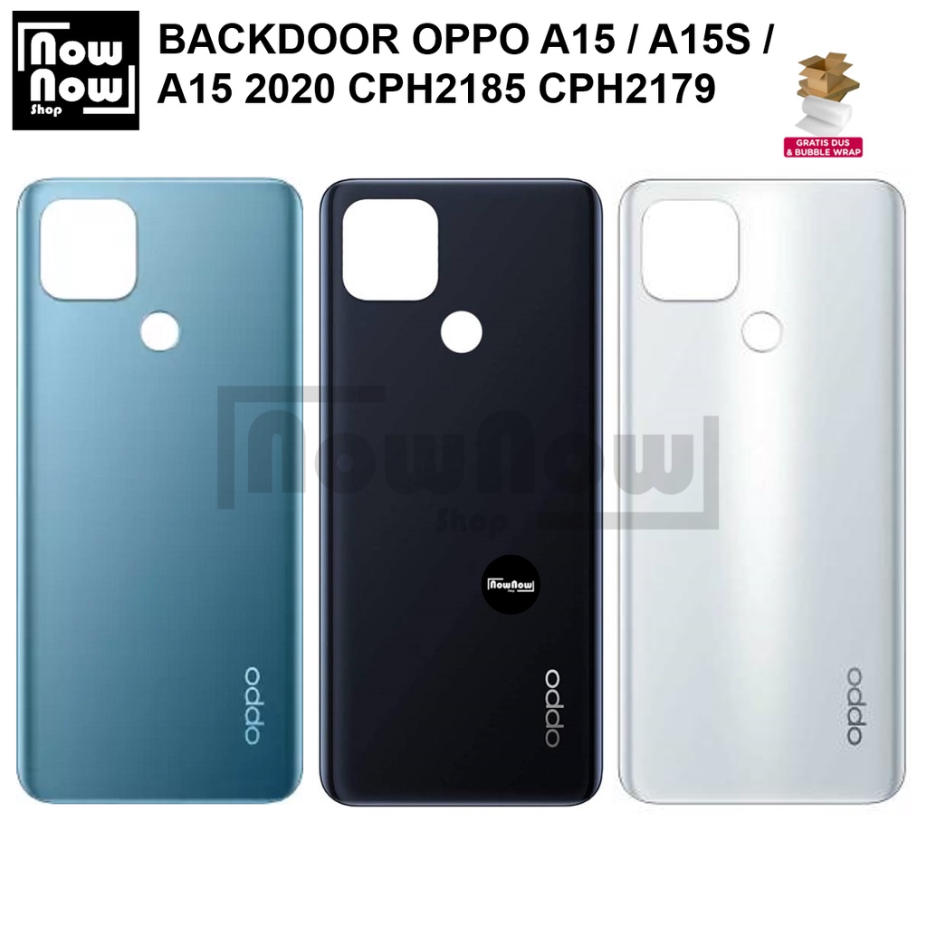 Backdoor Tutup Belakang Baterai Oppo A15 A15S A15 2020 CPH2185 CPH2179 Backcover Back Casing Housing Cover Belakang Back Case