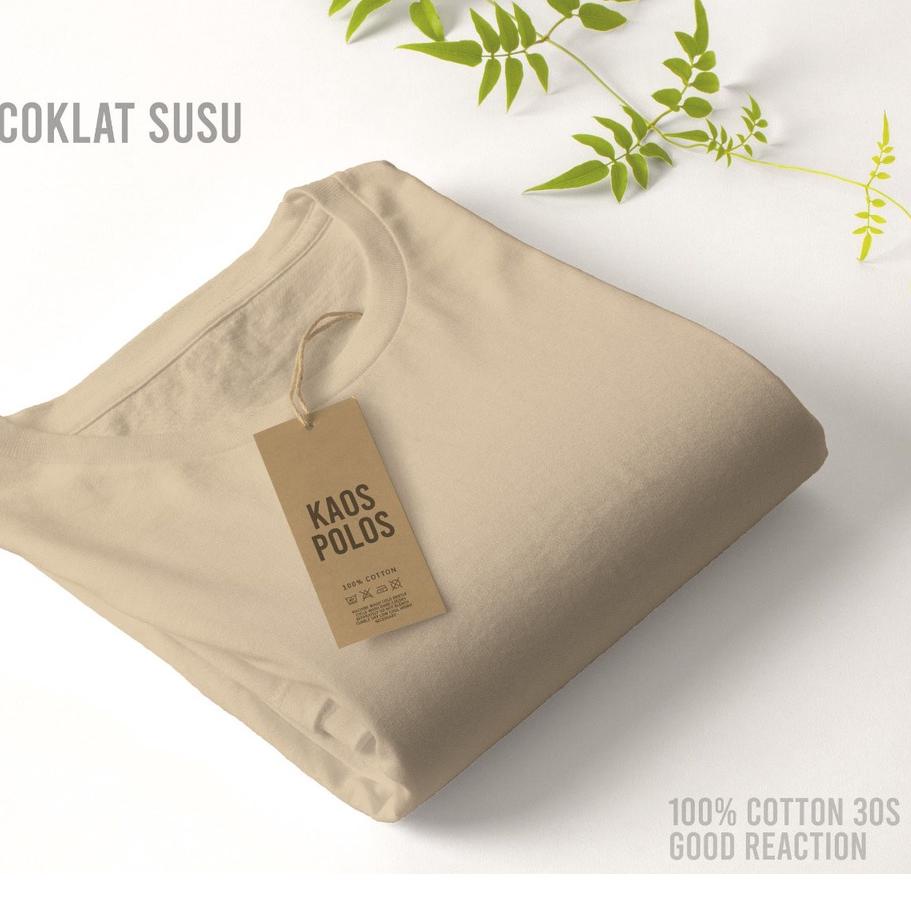 Kaos/T-Shirt Polos COKLAT SUSU Pria/Wanita  ✔