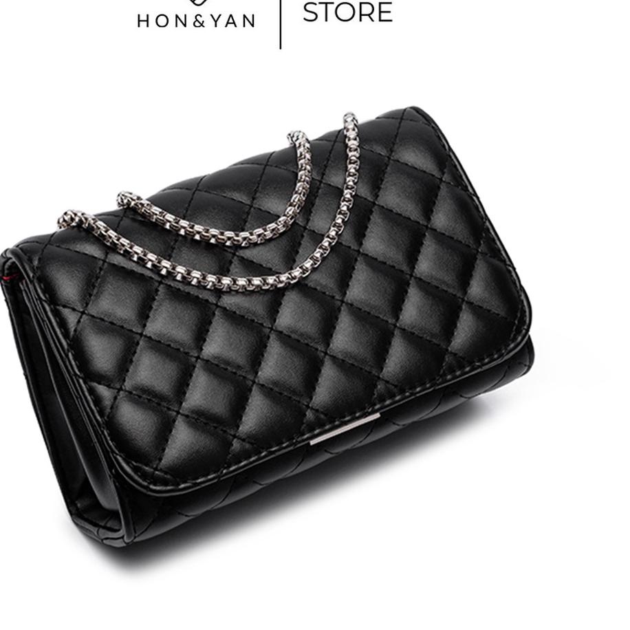 ZKA650 [HONYAN] Tas Import Wanita Selempang Sling bag Tali Rantai Quilted  Korea Mini - Hana Sling B