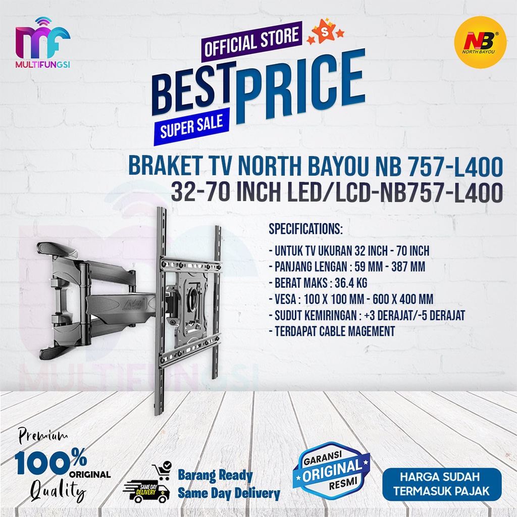 Bracket TV North Bayou NB 757-L400 32-70 Inch LED/LCD - NB757-L400