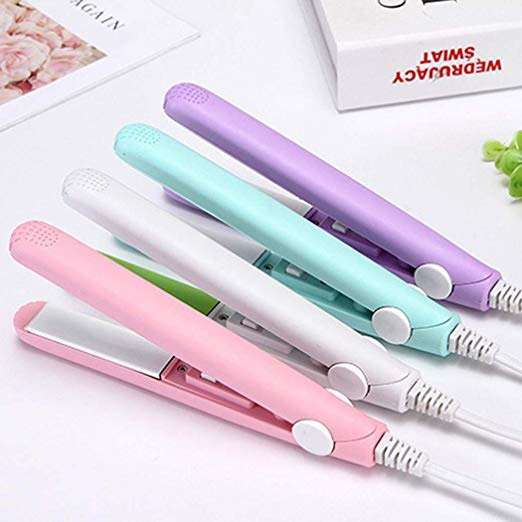 Catokan Pengeriting Rambut Mini Berbulu Poni Pengeriting Gaya Korea Rambut Hair Styling Alat Portable Elektrik Keramik Perempuan Flat Iron Perm Splint Curling