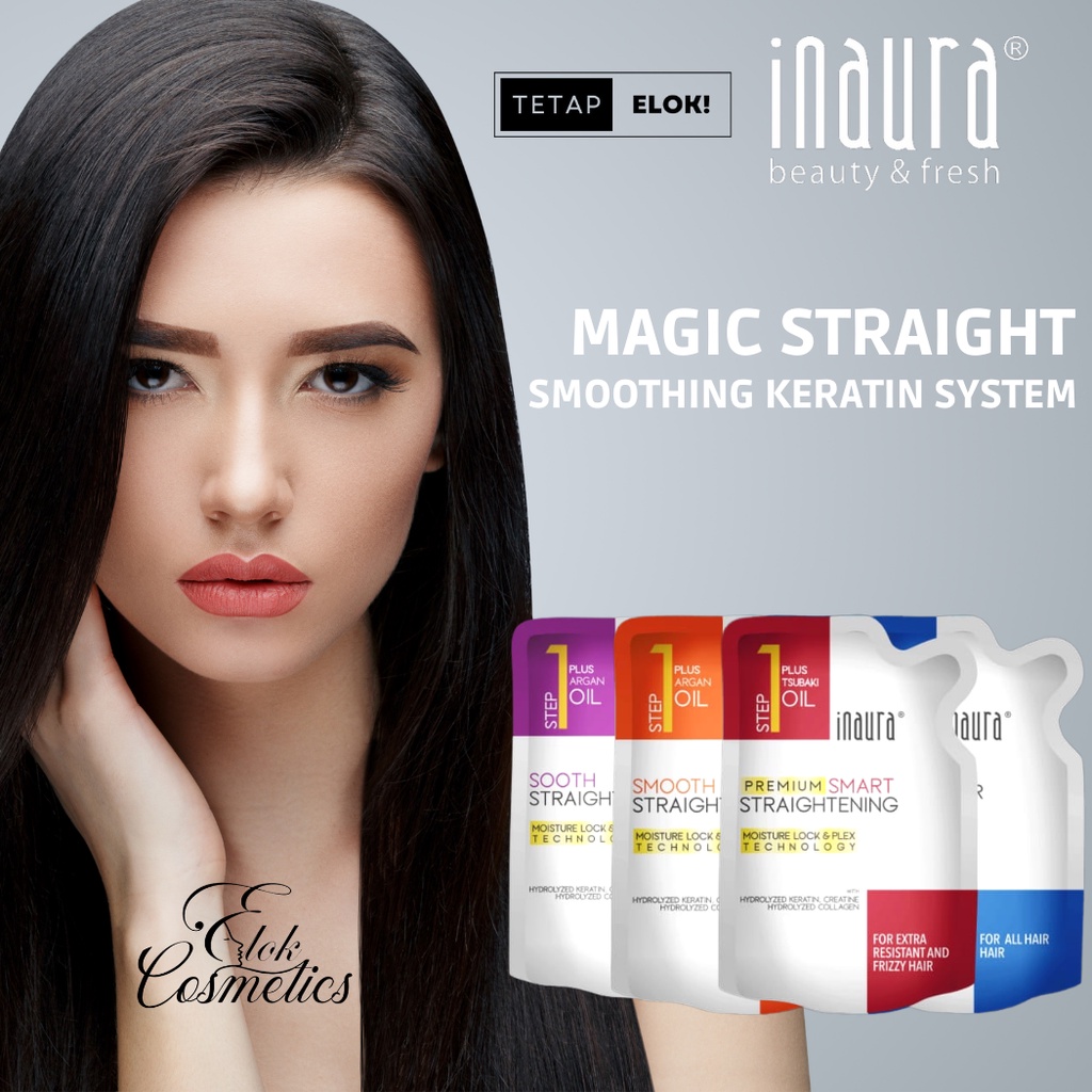 ❤️ MS ❤️ INAURA PELURUS RAMBUT MAGIC STRAIGHT SMOOTHING KERATIN SISTEM ORI BPOM