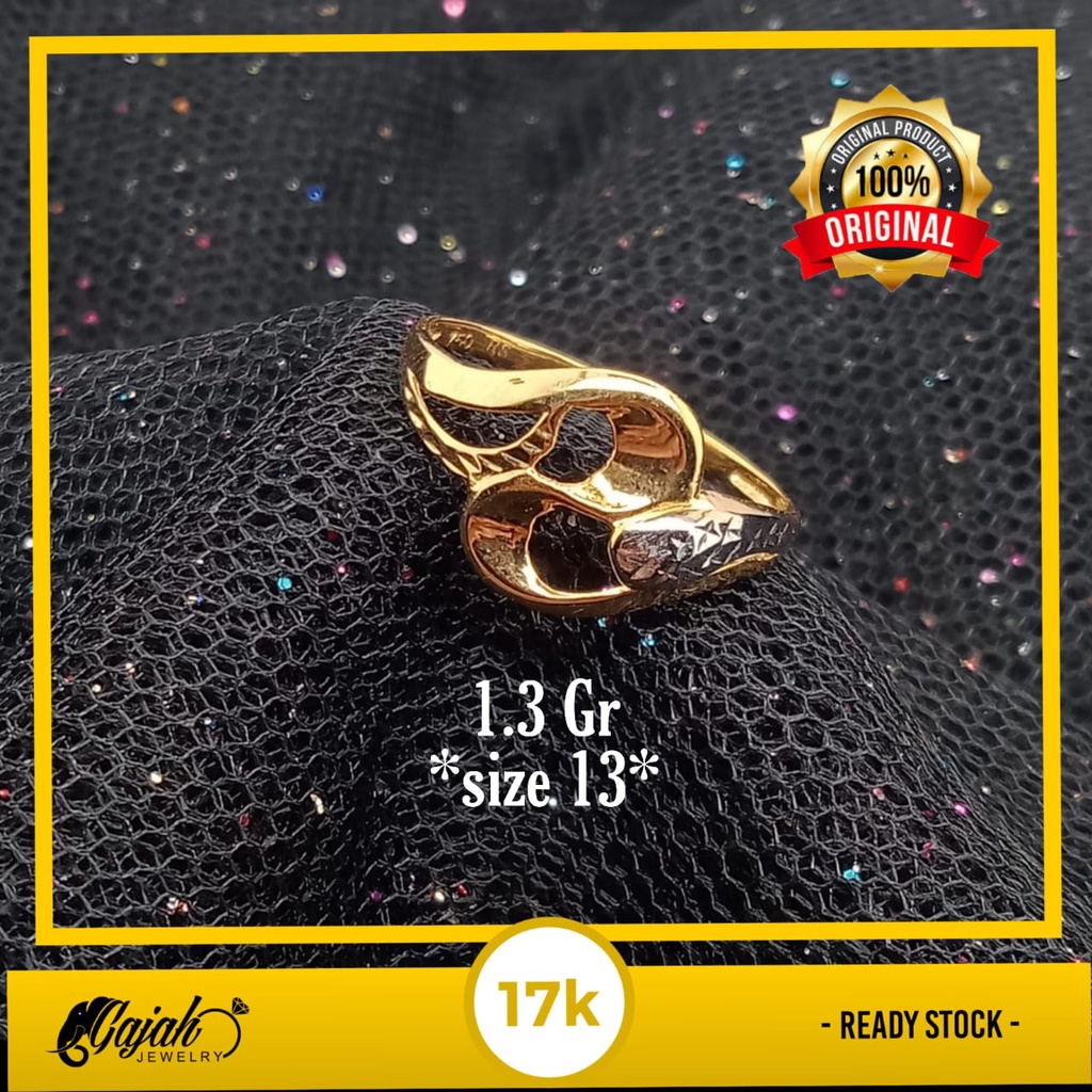 Cincin emas 17k - 1.3 gr kadar 750 - 4185