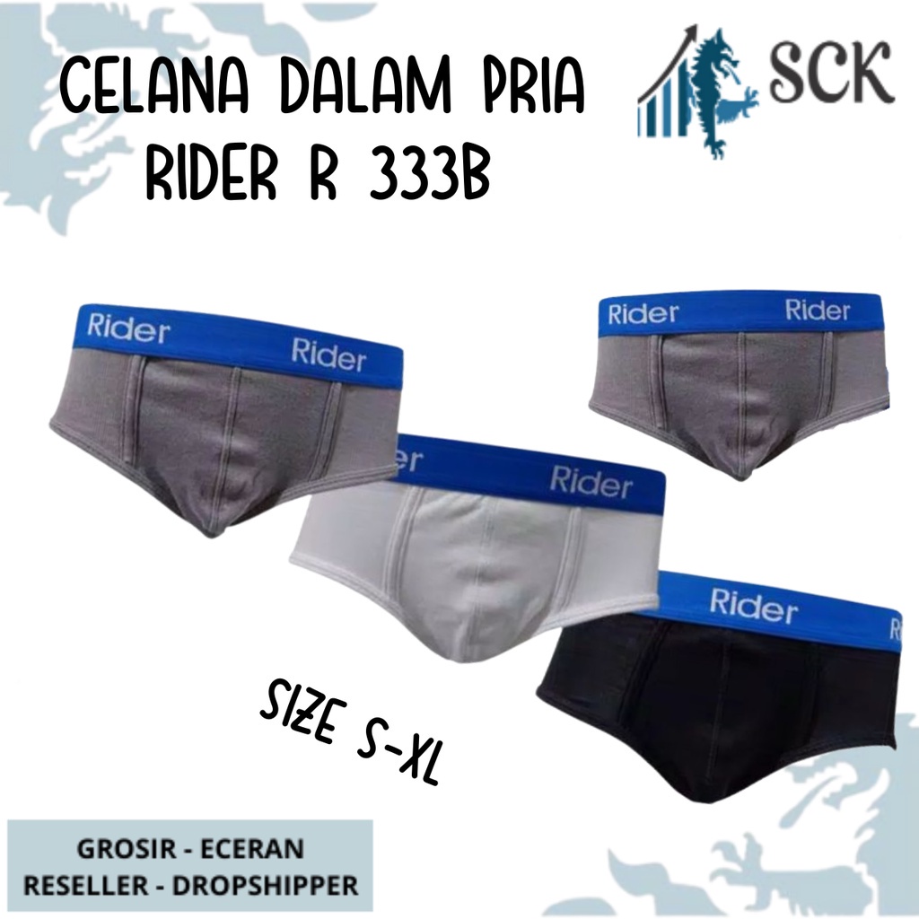 [ISI 3] Celana Dalam Pria RIDER 333 karet Boxer / CD  Olahraga R333 / Pakaian Dalam Cowok - sckmenwear GROSIR