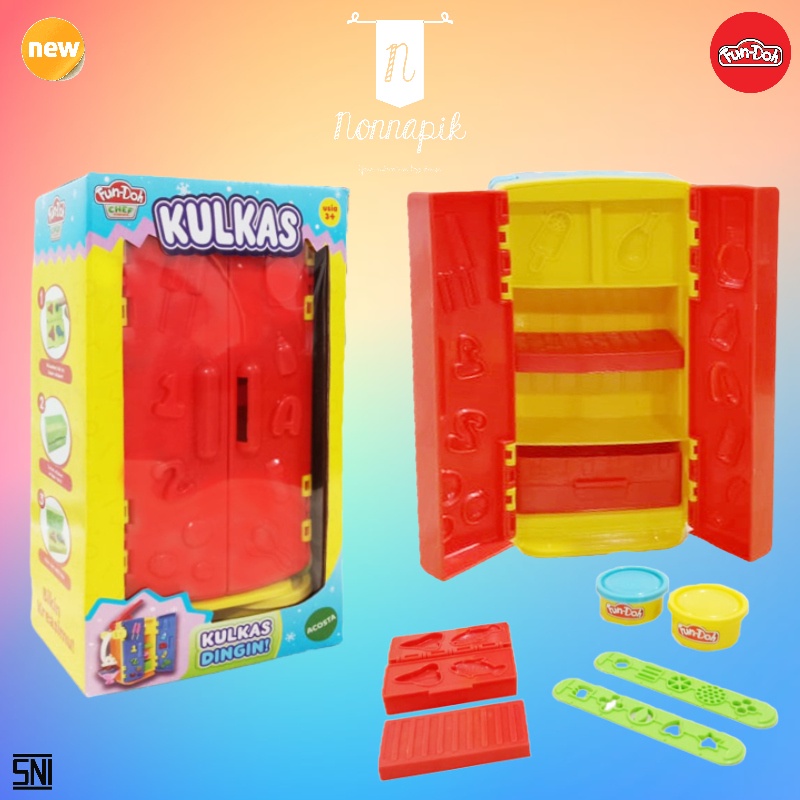 Fun Doh Mainan Lilin Kitchen Set Kulkas