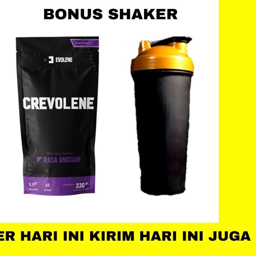 Sale | HJ6 | Crevolene Creatine Evolene rasa anggur 330 gr gram 330gr Original BPOM HALAL Evolen Evo