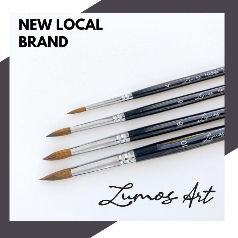 

O93 Lumos Art MAGNA Mixhair Watercolor Brush Kuas Cat Air / Kuas Intermediate Kolinsky Nylon Mix Hair Pikapoppin STOCK TERBATAS ㄴ