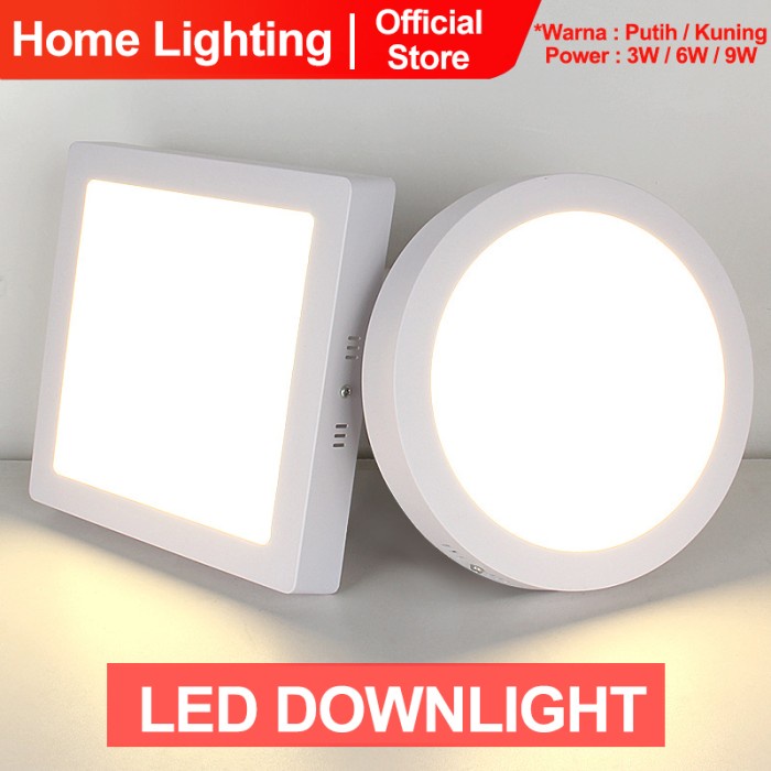 Terlaris Cod Led Panel Light Lampu Downlight Panel Bulat & Kotak Led Downlight