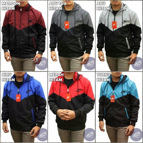 JAKET PARASUT NIK POLOS JAKET ANTI AIR