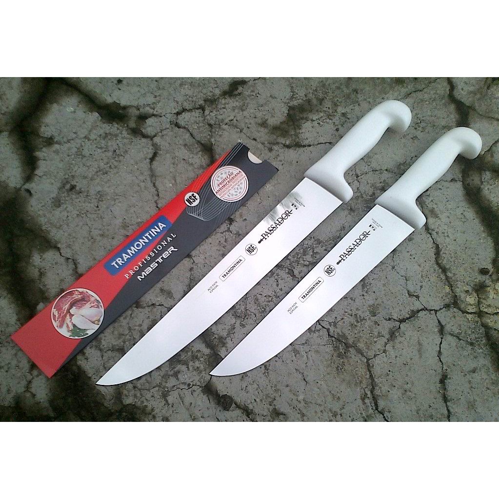 ORIGINAL BRASIL Pisau dapur tramontina passador 12" inchi sembelih daging hewan sapi kambing ayam  p