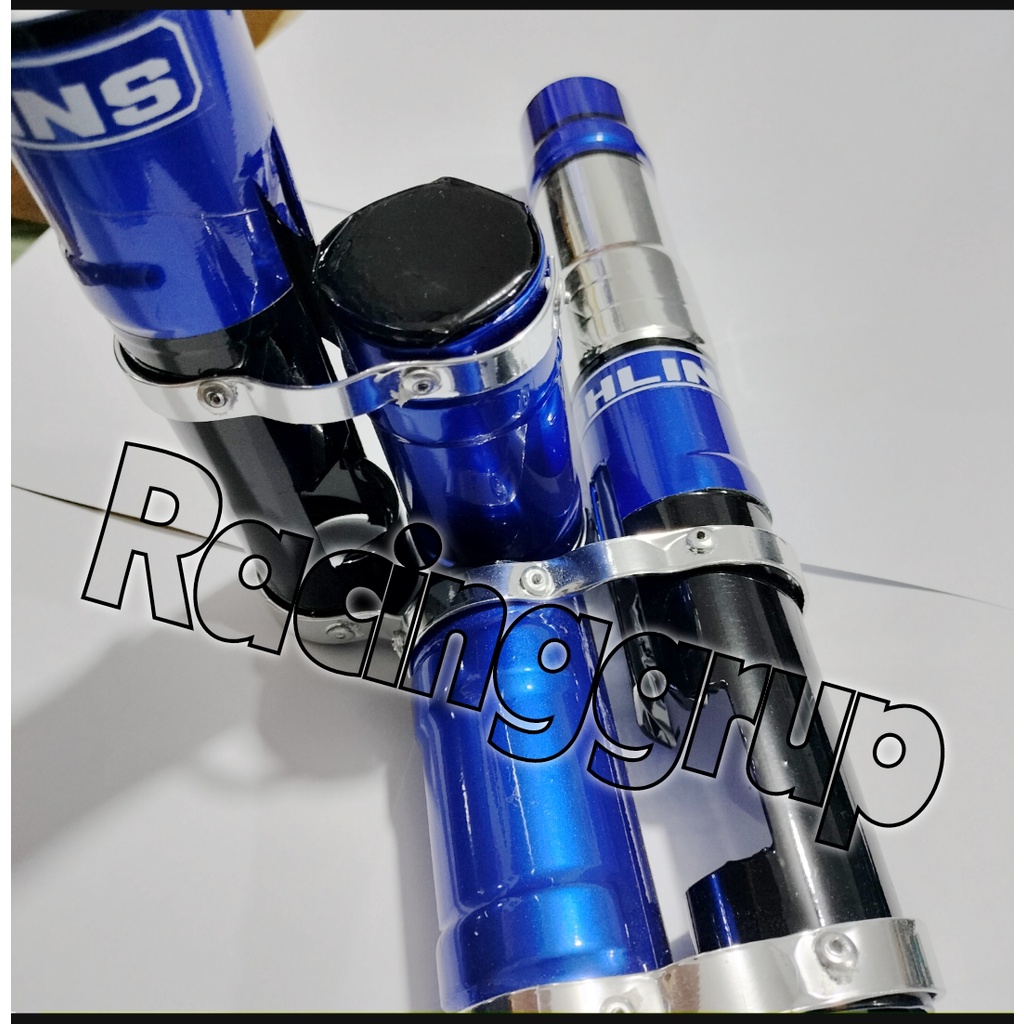 H cover shock shockbreaker motor depan beat vario genio click icon scoopy spacy new led deluxe street fi karbu injeksi BIRU