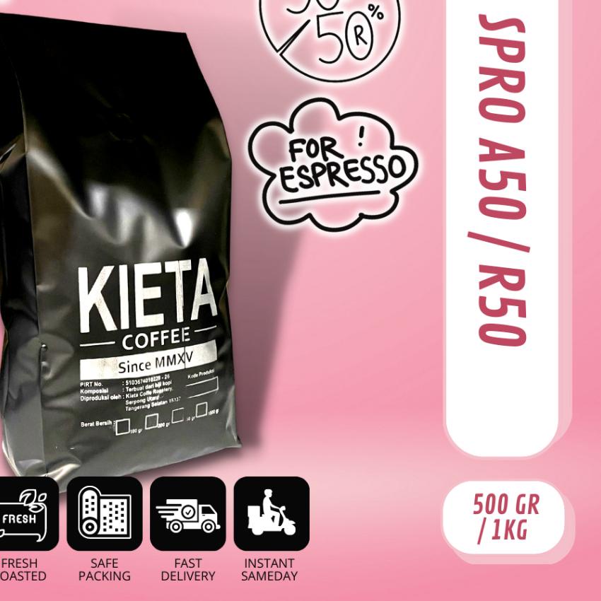 

℮ Biji Kopi 1kg Espresso Blend 50 arabika / 50 robusta ☋