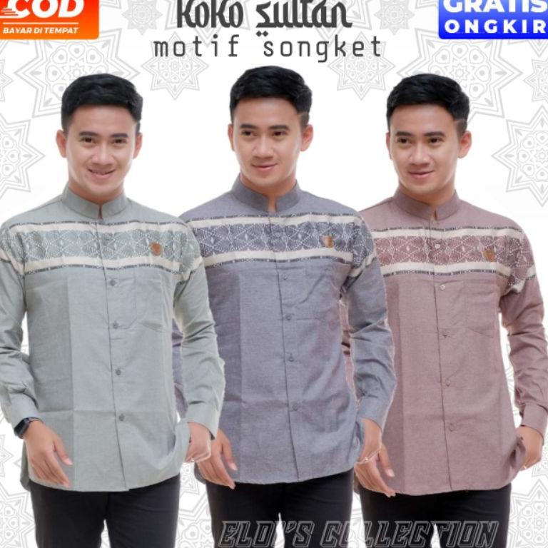 Terbaik kemeja Koko / Koko pria sultan motif songket