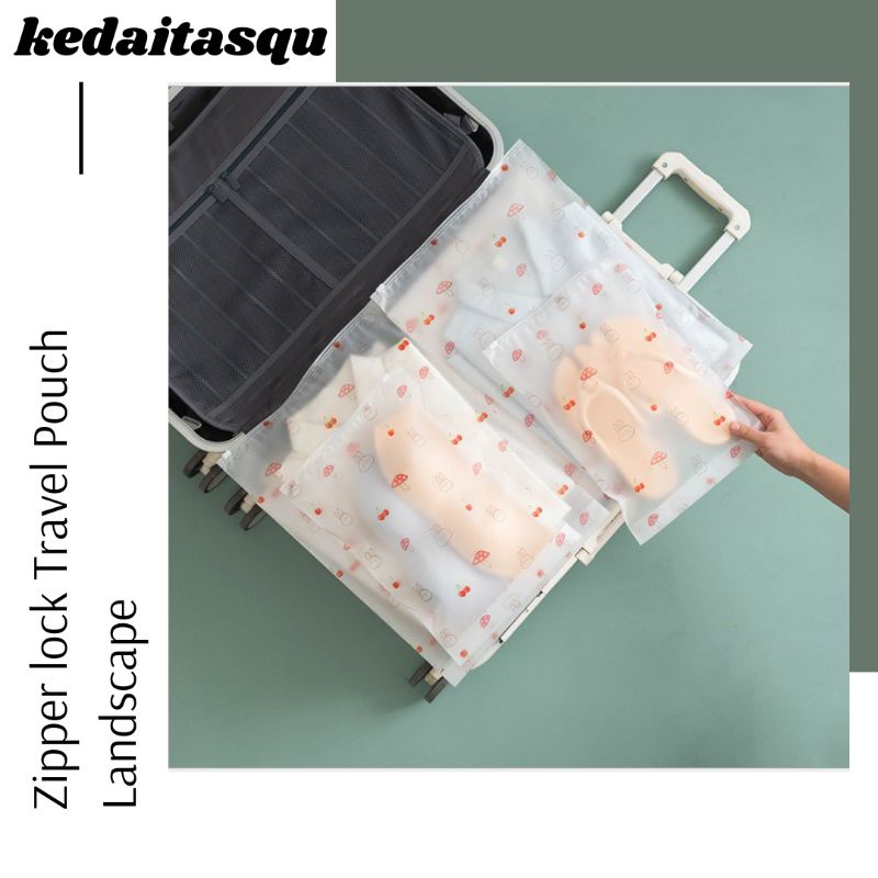 Zipper Lock Travel Pouch Storage Bag LANDSCAPE