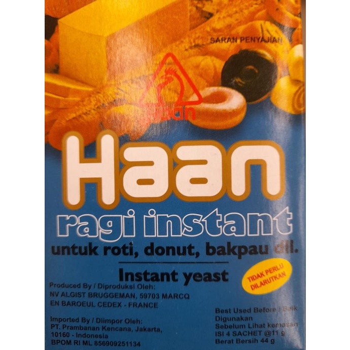

Haan Ragi Instant Sachet / Dry Yeast 1 Box isi 4 Sachet