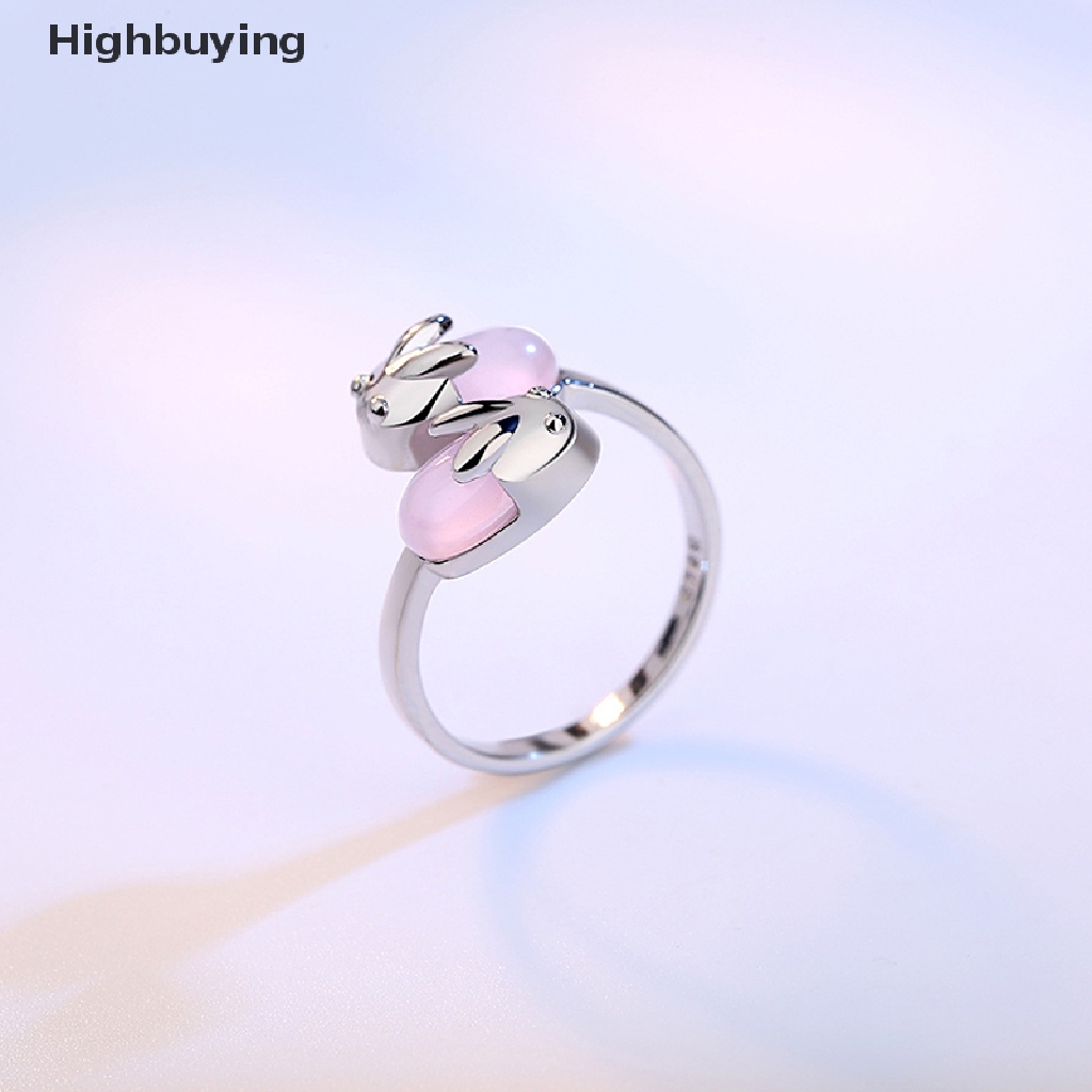 Hbid Fashion Sederhana Lucu Kelinci Terbuka Cincin Untuk Wanita Hadiah Liburan Cincin Kelinci Manis Dan Lucu Jari Telunjuk Cincin Perhiasan Kristal Merah Muda Glory