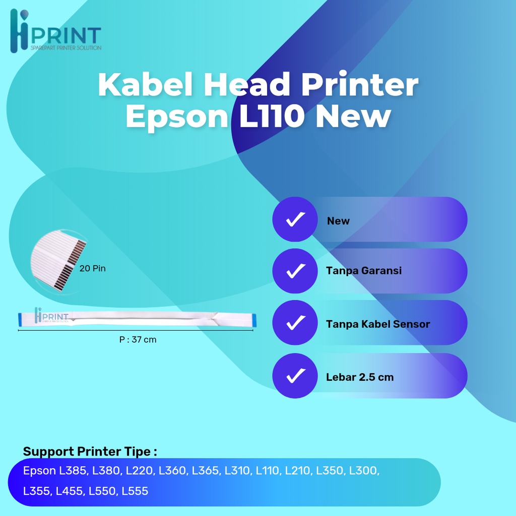 Kabel Head Epson L360 L365 L310 L110 L220 (Tanpa Kabel Sensor 1 Pair) Kabel Head L110 L310 L220