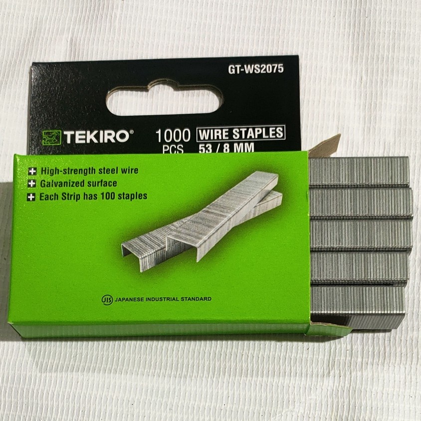 

Refill Staples Tembak 8 Mm TEKIRO - Isi Staples Gun 8 mm