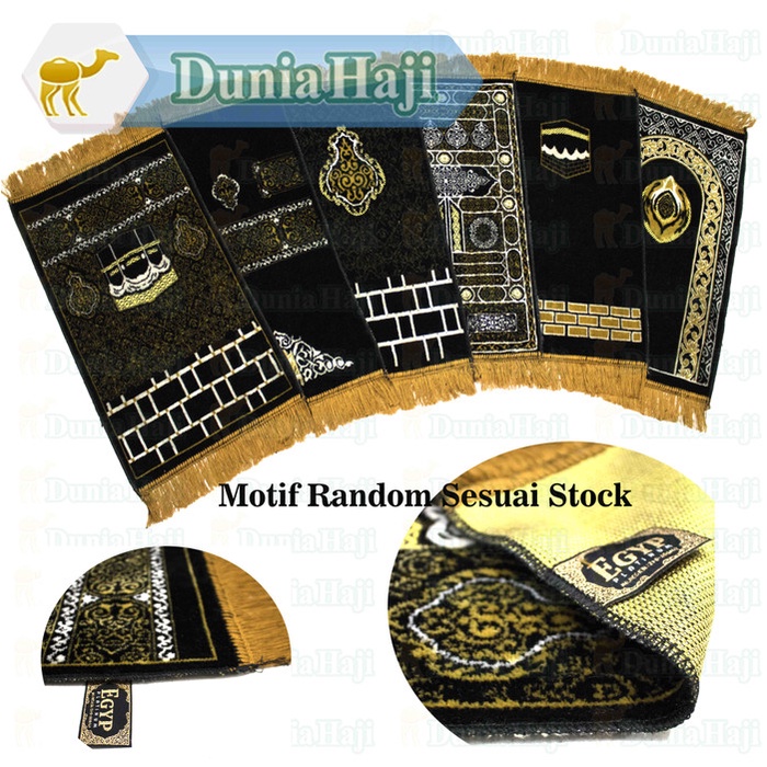 Sajadah Sajadah Mini Kiswah Saudi Kecil Tebal Souvenir Sajadah Kepala Dua Muka