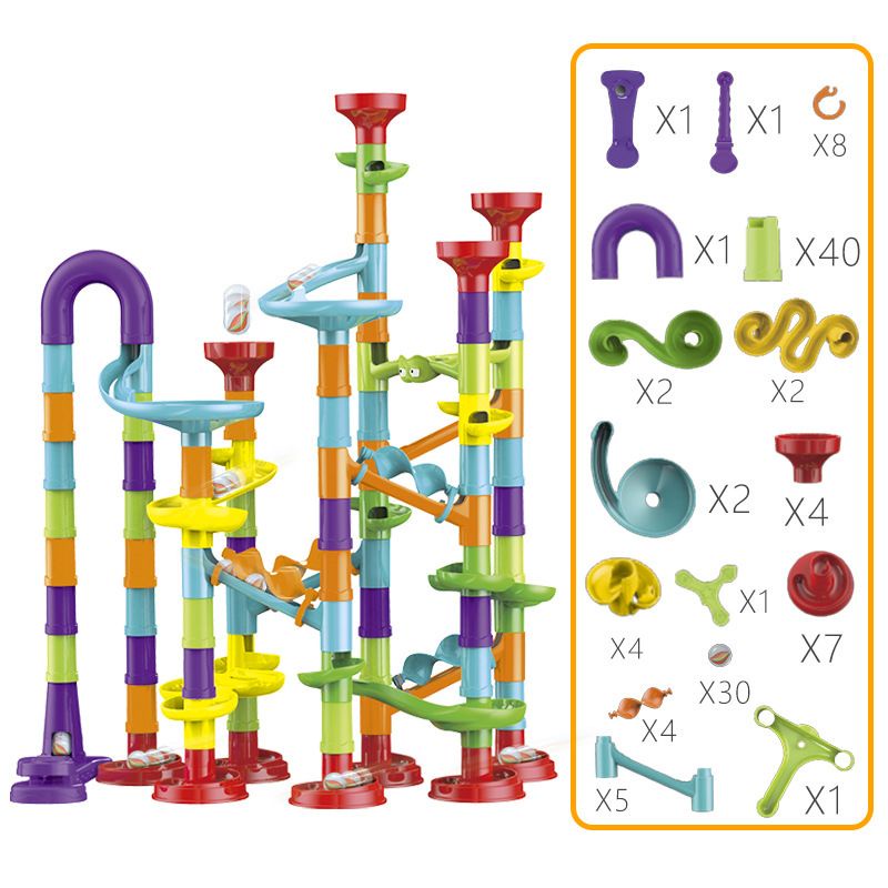 Mainan Anak MARBLE RUN PIPELINE 113 PCS Mainan 3D Maze Ball Roll DIY