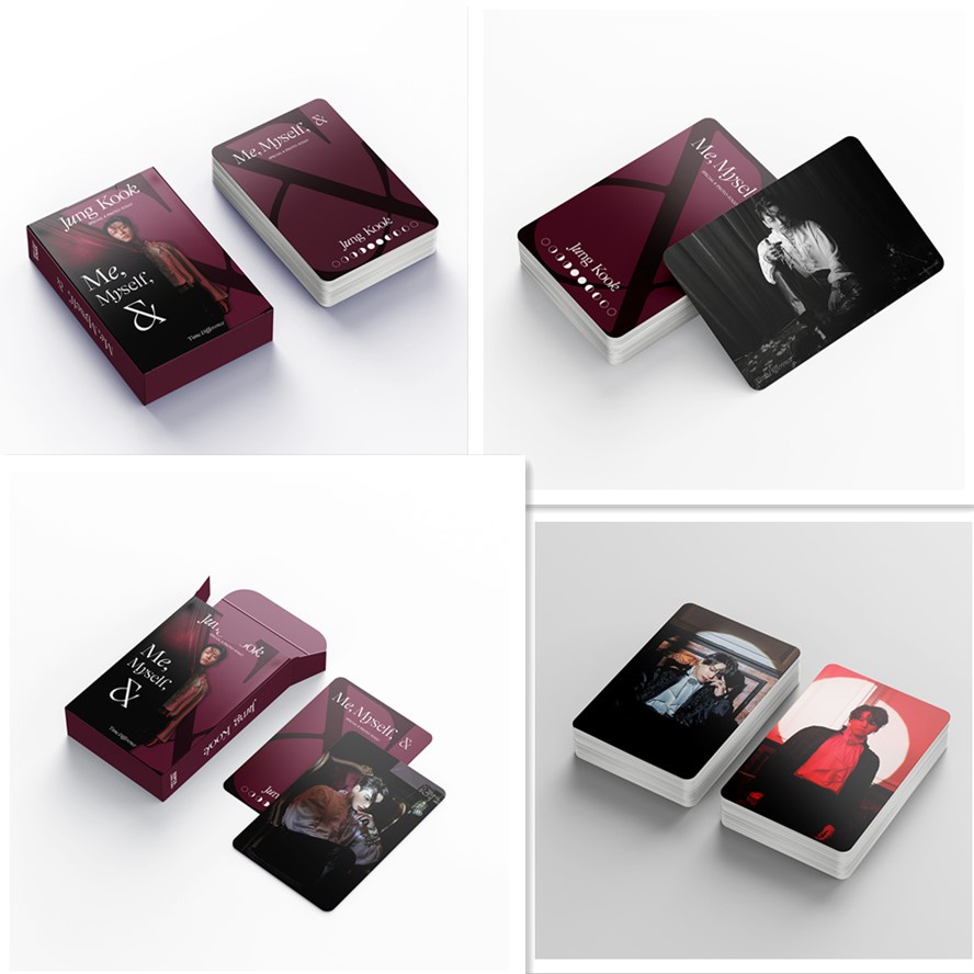55pcs/box Jungkook2022 Black Me Myself Photocards Bangtan Boys Kartu Lomo Kpop Postcards