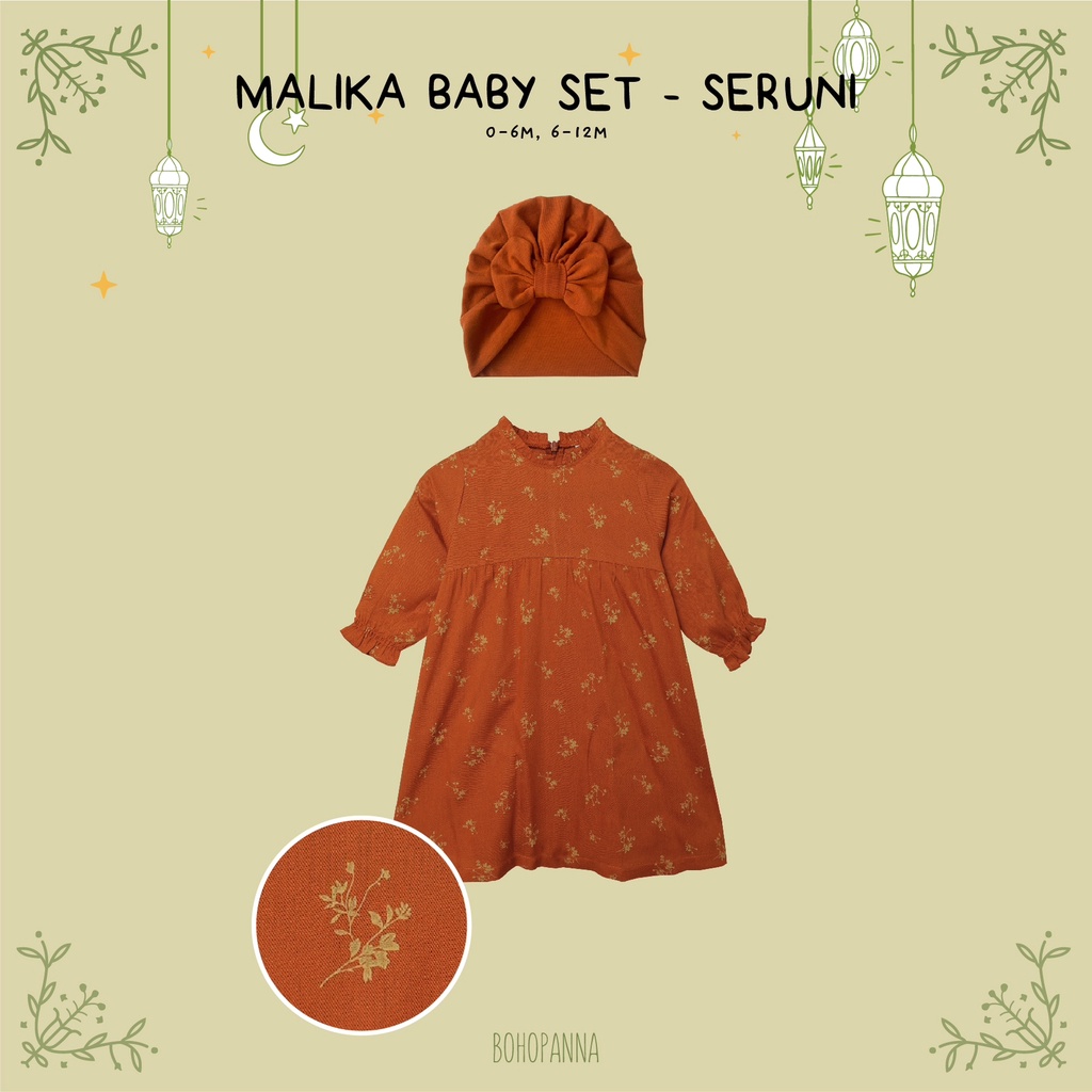 BOHOPANNA MALIKA SET GAMIS / TUNIK ANAK BAJU LEBARAN ANAK PEREMPUAN RAYA COLLECTION