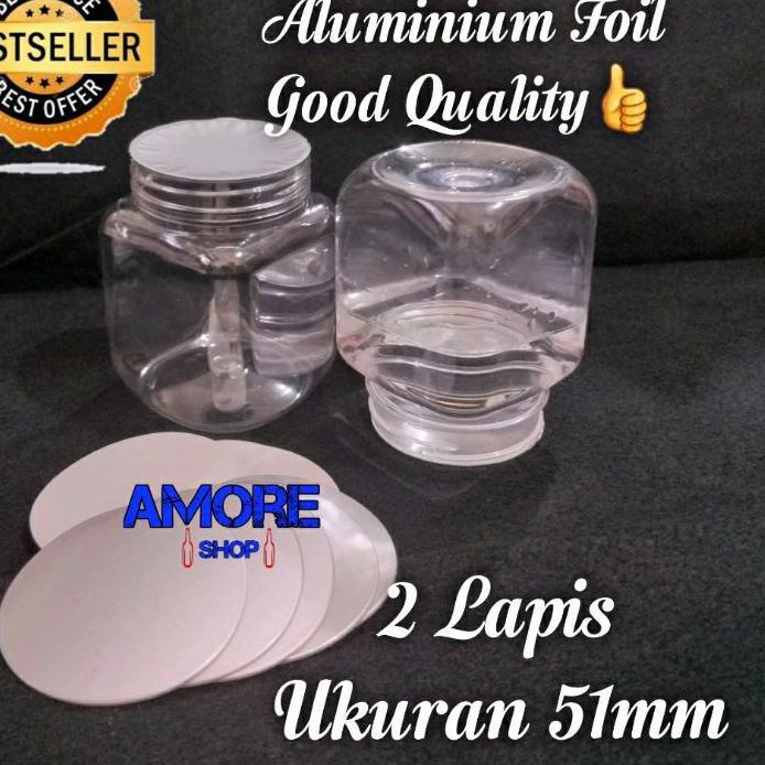 ☼ 100Pcs - Seal Alumunium Foil - Segel Aluminium Foil / Segel Toples Sambal Untuk Toples Diameter 5c