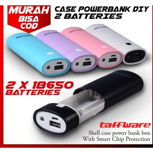 Taffware BOX Case Power Bank DIY Untuk 2PCS Baterai 18650