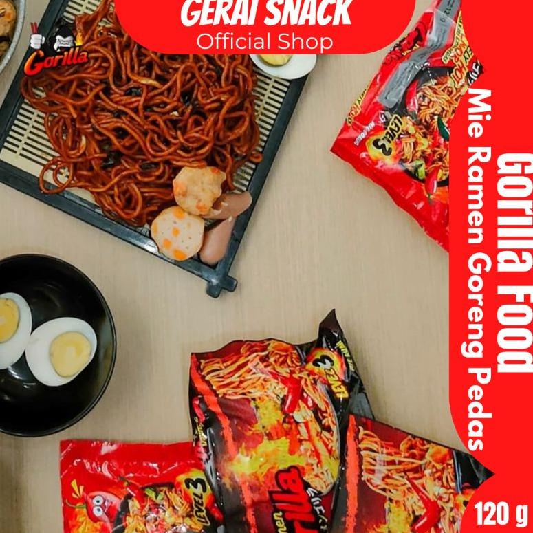 

(♥C6369] Mie Goreng Ramen Gorilla Juaranya Pedas Best Seller (120gr)