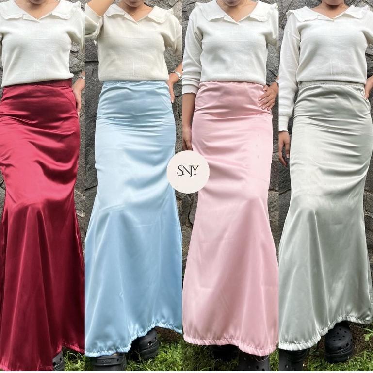 SALE ROK SATIN / ROK SATIN MERMAID / SATIN SKIRT / ROK MERMAID