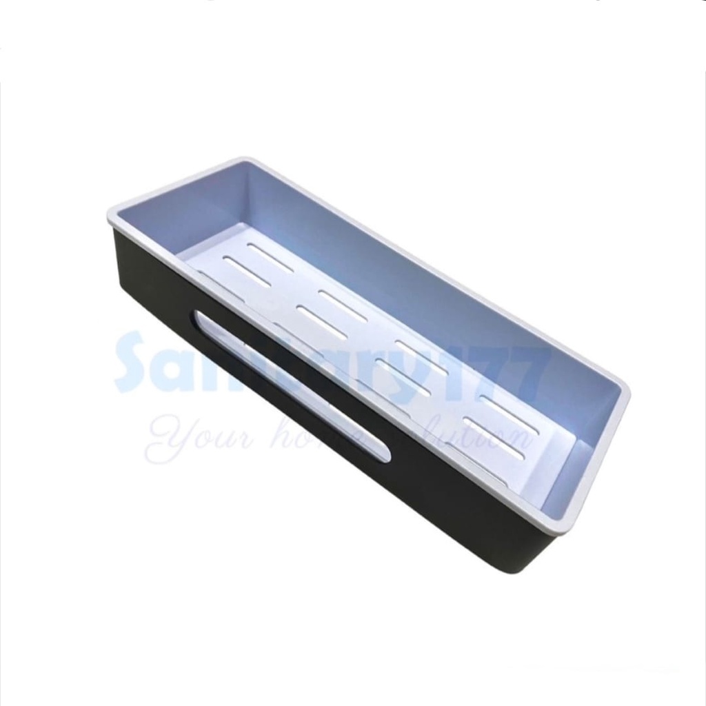 Rak Persegi Single Serbaguna 35cm Rak Tempat Sabun Kamar Mandi R35 Rak Bumbu Dapur Rak ACC Kosmetik