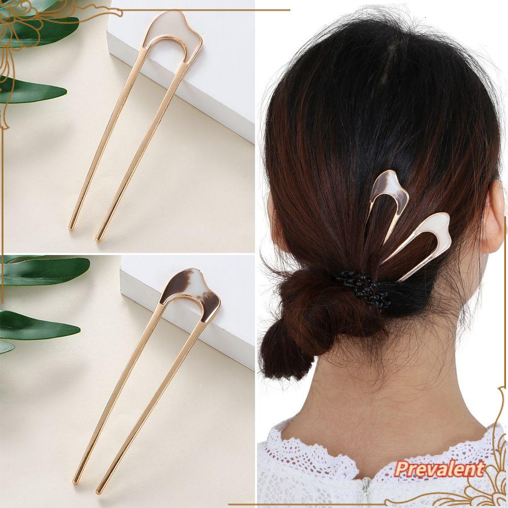 Preva U Shape Hair Clip Wanita Perawatan Rambut Aksesoris Rambut Vintage Metalik Styling Tools Hairpin
