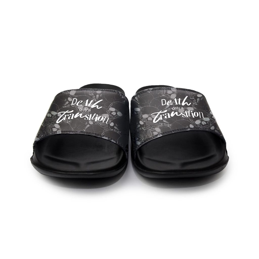 Sun Casual - Skull Black / White | Slippers Slide | Sandal Pria | Sandal Wanita | Sandal Unisex