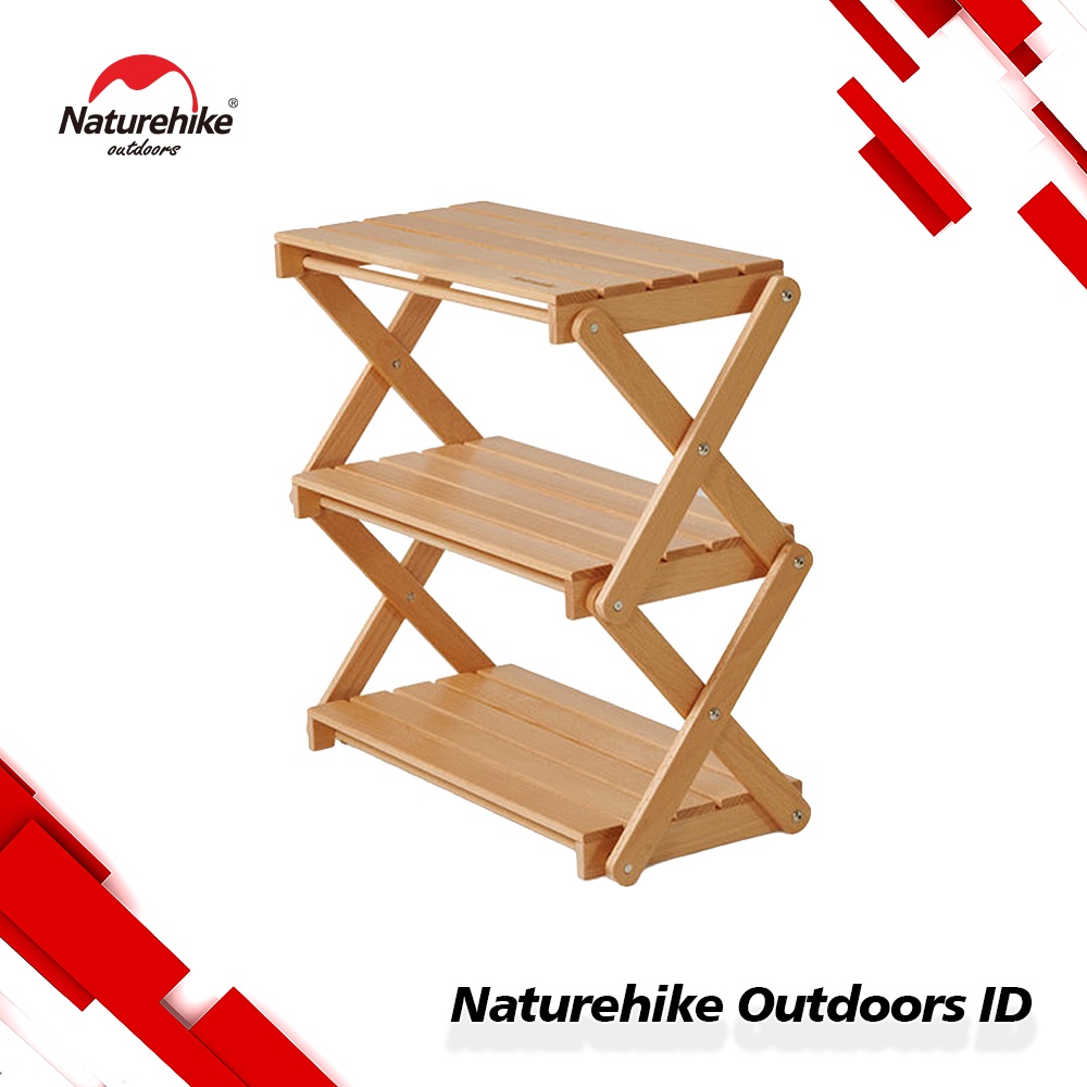 Naturehike CNH22JU002 Rak Lipat Camping Folding Shelf Table